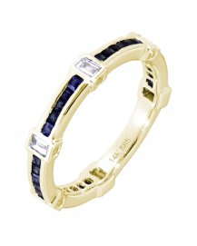 COLORED STONE DIAMOND BAND (TR3474)